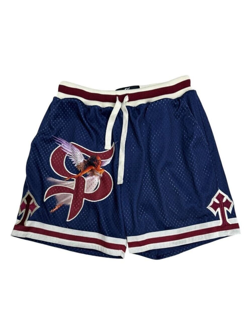 SAINT POTENTIAL League Basketball Streetwear Summer Workout Blue Shorts Mens XS